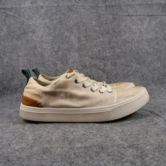 Toms Shoes Mens 8.5 Sneaker Casual Travel Lite Trainer Comfort Walking Lace Up - Picture 1 of 11